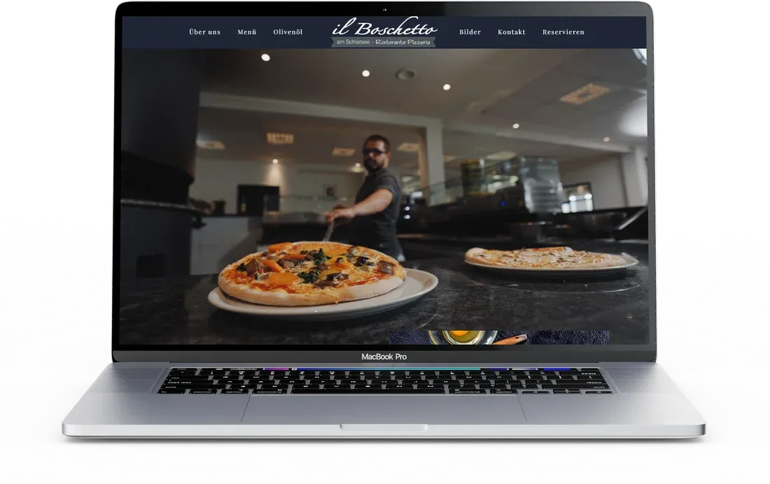 Website von Ristorante Il Boschetto auf einem MacBook