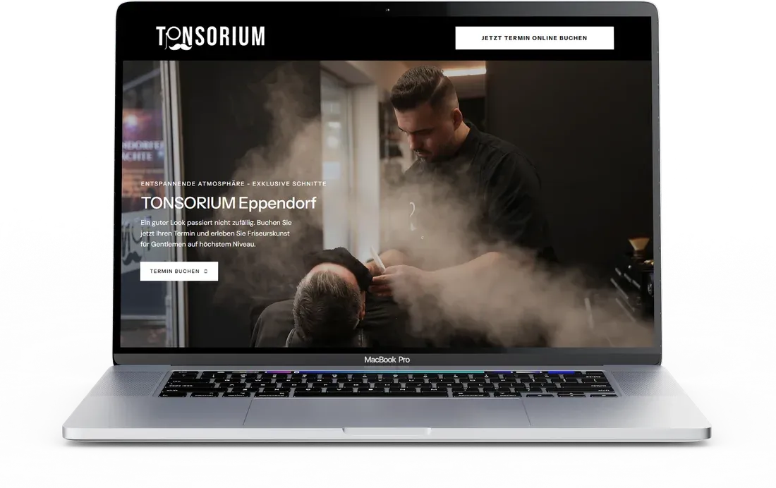 Website von Tonsorium auf einem MacBook